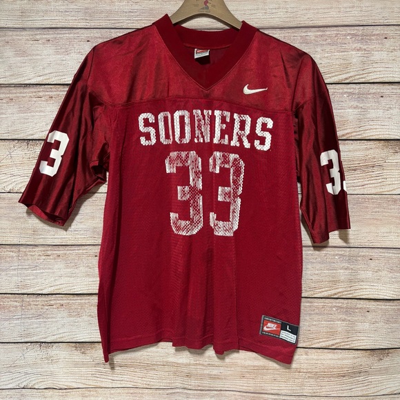 Nike Other - Oklahoma Sooners Football Jersey Vintage 90’s Nike Mens L Rare USA #33